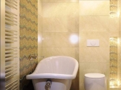 Фото дизайна интерьера ванной двухуровневой квартиры на Днепровской набережной